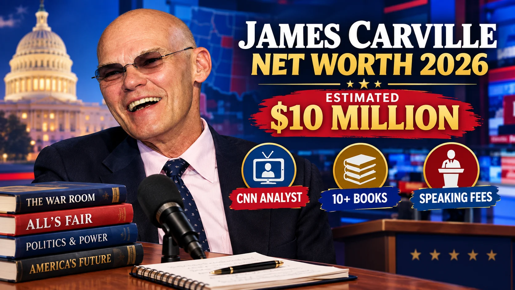 james carville net worth