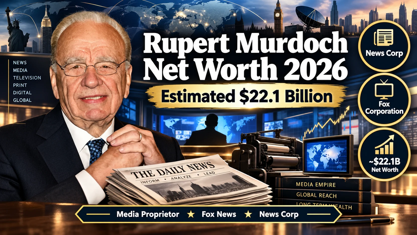 rupert murdoch net worth