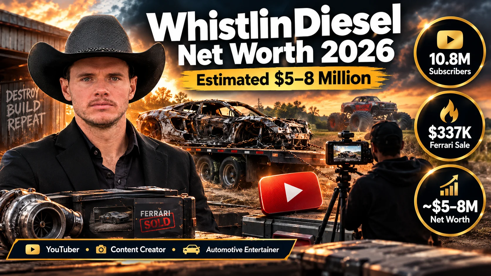 whistlindiesel net worth